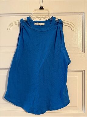 We The Free Royal Blue Knotted Tank Top